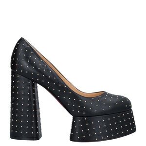 Christian Louboutin Black Studded Platform Pumps